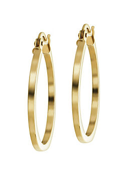 9ct 22mm Square Tube Hoop Earrings by Gorgeous Gold