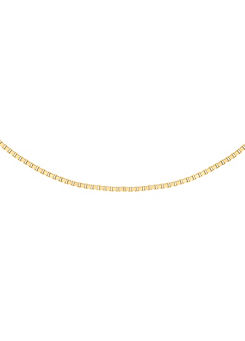 9ct Gold 38 cm Venetian Box Chain Necklace by Tuscany Gold
