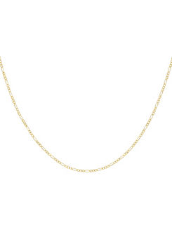 9ct Gold Figaro Chain Necklace by Tuscany Gold