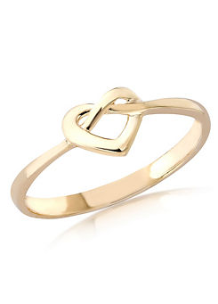 9ct Gold Infinity Heart Ring by Tuscany Gold
