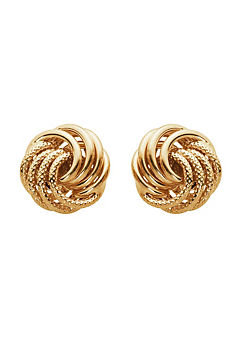 9ct Gold Small Twisted Knot Earrings by Gorgeous Gold