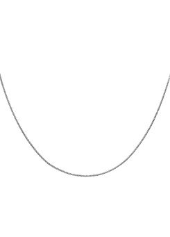 9ct White Gold 30 Diamond Cut Curb Chain by Tuscany Gold