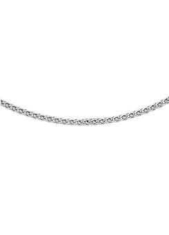 9ct White Gold Spiga Chain by Tuscany Gold
