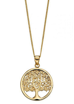9ct Yellow Gold Tree Of Life Necklace by Elements Gold