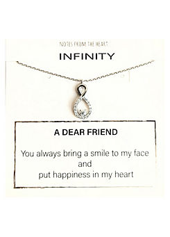 A Dear Friend Infinity Pendant by Notes From The Heart