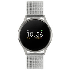 Active Series 4 Smart Watch with Colour Touch Screen & Stainless Steel Silver Mesh Strap by Reflex