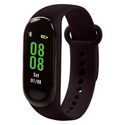 Activity Tracker Black Silicone Strap Smart Watch by Tikkers