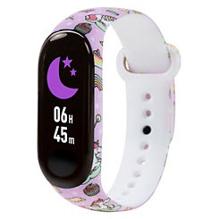 Activity Tracker Pink Unicorn Silicone Strap Smart Watch by Tikkers
