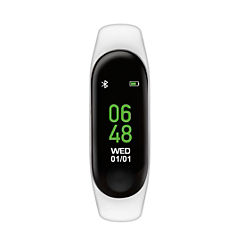 Activity Tracker White Silicone Strap Smart Watch by Tikkers