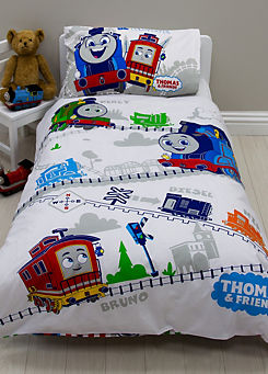 All Aboard Reversible Duvet Cover Set - Junior by Thomas & Friends