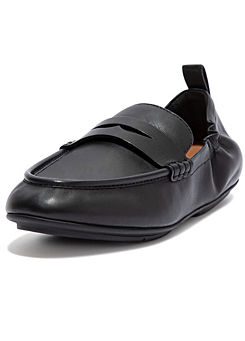 Allegro Dynamicush™ Black Leather Penny Loafers by Fitflop