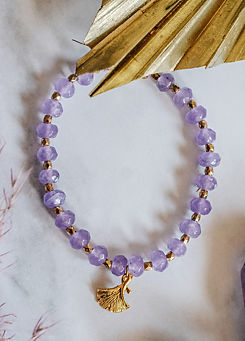 Amethyst Stone Crystal Bracelet with Detail by Xander Kostroma