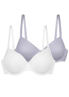 Amore Pack of 2 Underwired Lightly Padded Demi Bras by DORINA