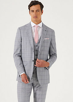 Anello Grey Check Tailored Fit Suit Jacket by Skopes