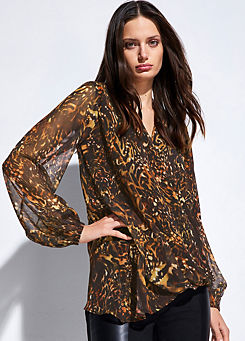 Animal Wrap Blouse by STAR by Julien Macdonald