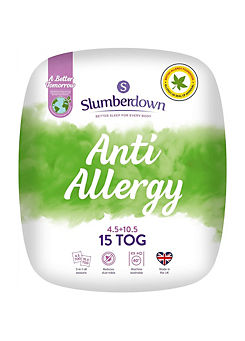 Anti Allergy 15 Tog Duvet (10.5 & 4.5 Tog) by Slumberdown