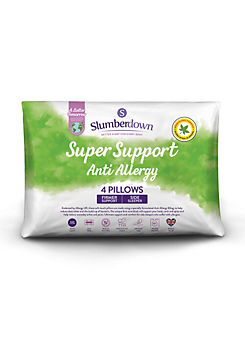 Anti Allergy Super Support Pack of 4 Pillows by Slumberdown