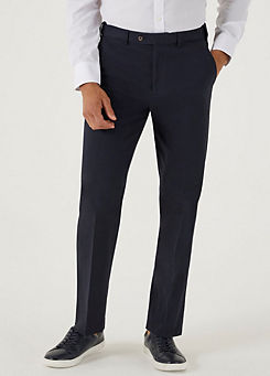 Antibes Navy Blue Tailored Fit Chino Trousers by Skopes