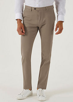 Antibes Stone Tapered Fit Chino Trousers by Skopes