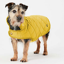 Antique Gold Quilted Dog Coat by Joules