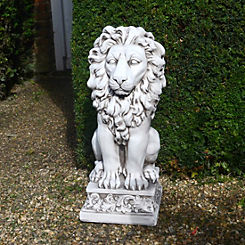 Antique Stone Effect Small Lion by Solstice Sculptures