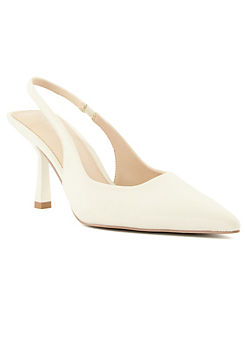 Apple Ecru Slingback Court Shoes by Head Over Heels by Dune