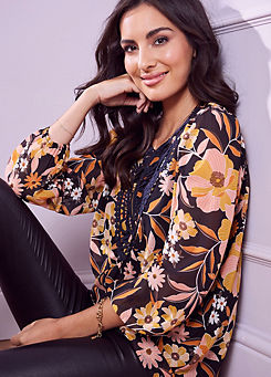 Applique Detail Print Tunic by Together