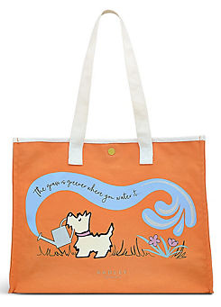 Apricot The Grass Is Greener Large Open Top Tote Bag by Radley London