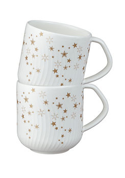 Arc Porcelain Stars Large Mug 2 Piece Set by Denby