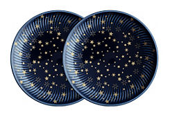 Arc Porcelain Stars Small Plate 2 Piece Set by Denby