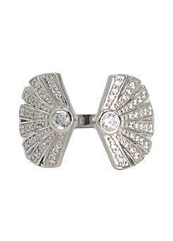 Art Deco Fan Silver Ring by Bill Skinner