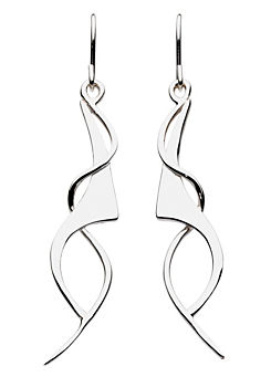 Art Nouveau Sterling Silver Drop Earrings by Dew