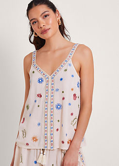 Arti Embroidered Cami Top by Monsoon