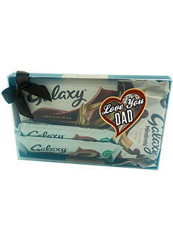 Assorted Milk Choc Bar Hamper with LOVE YOU DAD Sticker - 226g by Galaxy