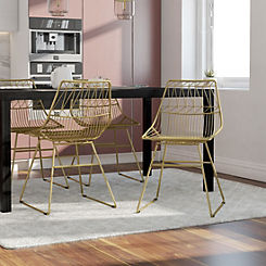 Astrid Gold Wire Metal Dining Chair by CosmoLiving by Cosmopolitan