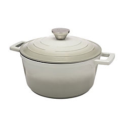 At Home 24cm Cast Aluminium Round Casserole Dish by Mary Berry