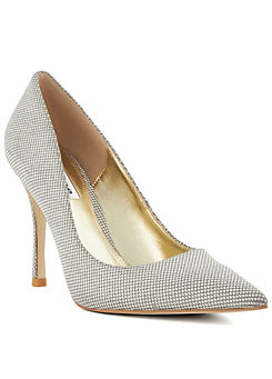 Attention Pewter Shimmer Court Shoes by Dune London