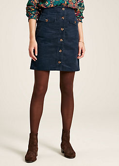 Avery Navy Blue Cord Skirt by Joules