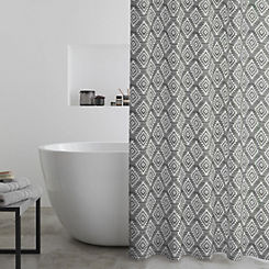 Aztec Geo Shower Curtain by Catherine Lansfield