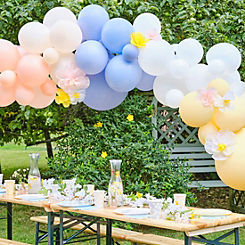 Balloon Arch - Spring Balloon Arch with Paper Flowers by Ginger Ray