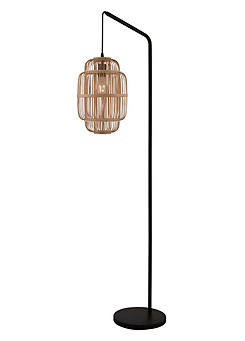 Bamboo Open Weave Floor Lamp