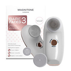 BareFaced3 Vibra-Sonic Cleanse + Massage Brush - Grey by Magnitone