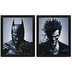 Batman Arkham Origins (Batman/Joker) 3D Lenticular Framed Print by DC Comics