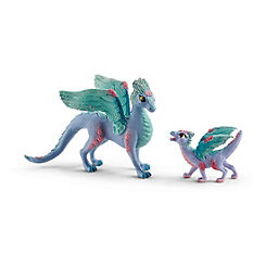 Bayala Blossom Dragon Mother and Baby Toy Figures by Schleich