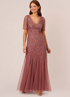 Beaded Covered Gown by Adrianna Papell