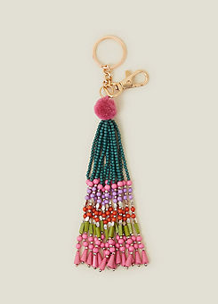Beaded Tassel Keyring by Accessorize