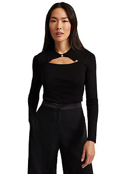 Becki Cut Out Collar Jumper by Phase Eight