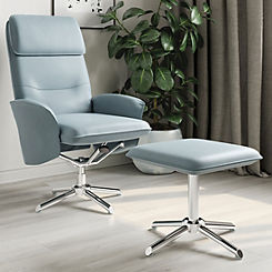 Belding Reclining Office Chair & Footstool by Alphason