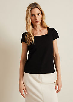 Bella Square Neck Top by Phase Eight