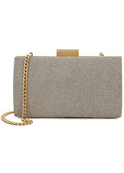 Belleview Pewter Box Clutch by Dune London